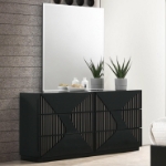 Picture of Black Dresser and Mirror, Chest, Nightstand Bedroom set