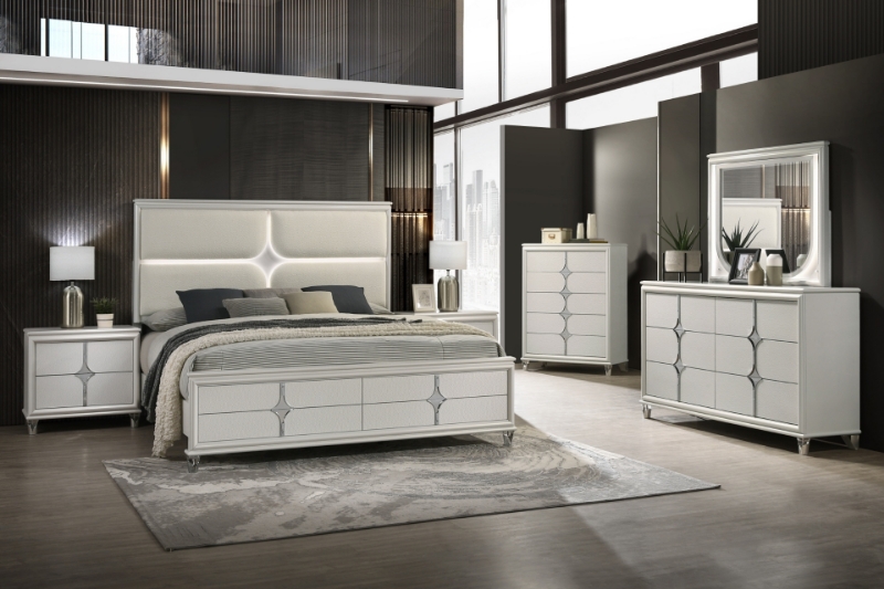 Picture of Dresser and Mirror, Chest, Nightstand Bedroom set