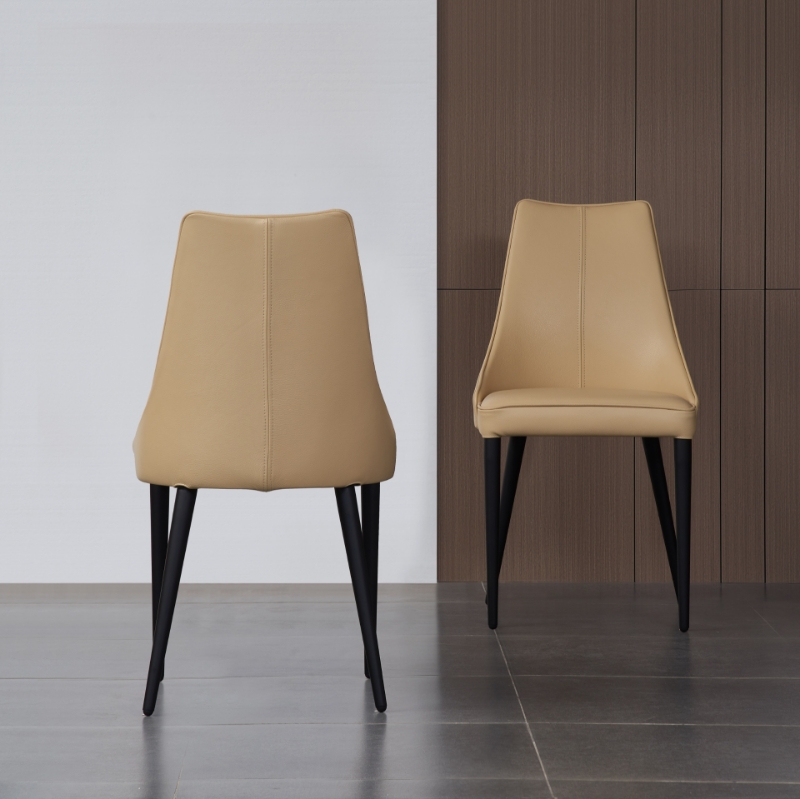 Picture of Leather Black Legs Dining Chair