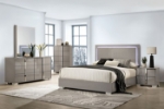 Picture of White, Black, Taupe Two Drawer Night Stand with Chrome Legs and Chrome Handles