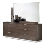 Picture of Natural And Brown Double Dresser and Mirror