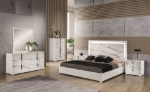 Picture of 31"W x 52"H Beige, White and Dark Oak Gray Chest