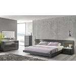 Picture of Grey And White Natural stone veneer with LED lights Dresser and Mirror