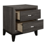 Picture of White And Gray Finish Faux wood Night Stand