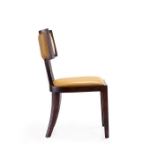 Picture of White, Silver, Camel  and Walnut Faux Leather Dining Chair