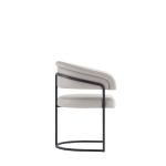Picture of Leatherette Upholstered Dining Chair in White, Light Grey