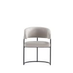 Picture of Leatherette Upholstered Dining Chair in White, Light Grey