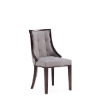 Picture of Front in Faux Leather and Back Upholstered in Velvet Chair