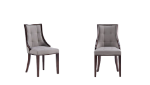 Picture of Front in Faux Leather and Back Upholstered in Velvet Chair