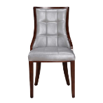 Picture of Front in Faux Leather and Back Upholstered in Velvet Chair