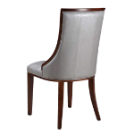 Picture of Front in Faux Leather and Back Upholstered in Velvet Chair