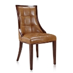 Picture of Front in Faux Leather and Back Upholstered in Velvet Chair