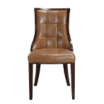 Picture of Front in Faux Leather and Back Upholstered in Velvet Chair