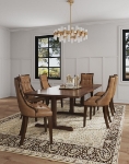 Picture of Front in Faux Leather and Back Upholstered in Velvet Chair