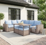 Picture of Outdoor Sectional Set - Sofa, Ottoman and Coffee Table