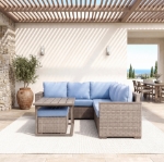 Picture of Outdoor Sectional Set - Sofa, Ottoman and Coffee Table