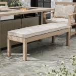 Picture of Outdoor Dining Chair, Dining Table With Fire Pit And Cooler, Bench And 7Pc Dining Room set