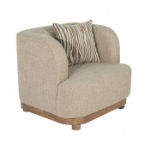 Picture of Modern Rounded-Back Sofa, Loveseat, chair, And Dining 3pc set
