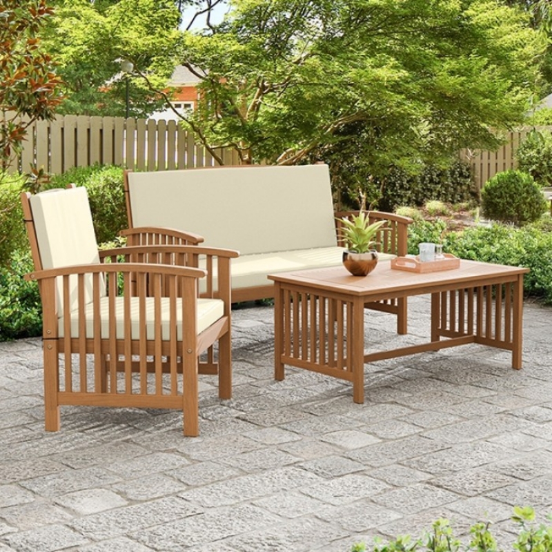 Picture of Wooden Outdoor 3Pc set
