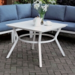 Picture of Modern White Frame Patio Table And Sectional