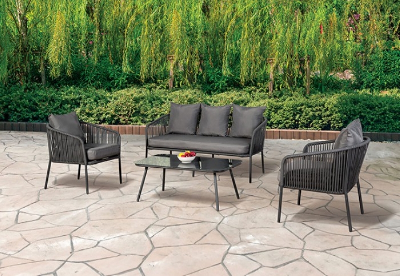 Picture of Grey Table, Bench And Chair Set