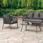 Picture of Grey Table, Bench And Chair Set