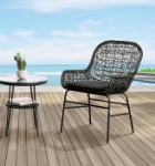 Picture of Black And Natural Table, Chair And Bench Set