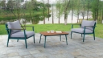 Picture of Fabric Chair, Table Set With Green Aluminum Frame