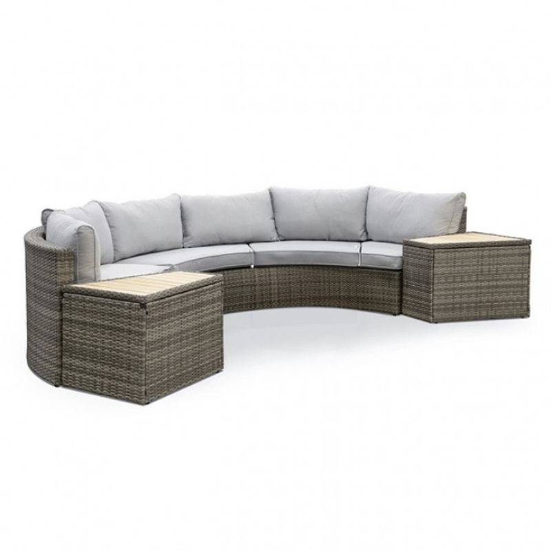 Picture of Natural Sectional Sofa With End Table