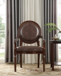 Picture of Brown Finish Finish Leather Chair