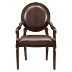 Picture of Brown Finish Finish Leather Chair