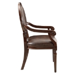 Picture of Brown Finish Finish Leather Chair