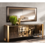 Picture of 84" Wood veneer 4 Door Buffet