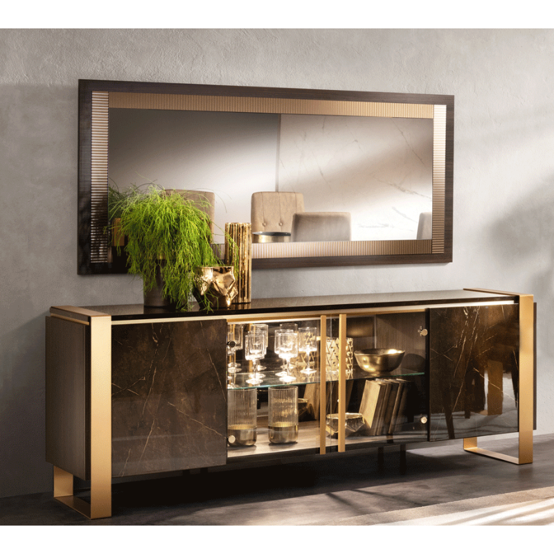 Picture of 84" Wood veneer 4 Door Buffet