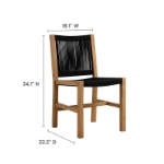 Picture of 5Pc Outdoor Dining set In Natural Black
