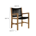 Picture of 5Pc Outdoor Dining set In Natural Black