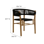 Picture of 5Pc Outdoor Dining set In Natural Black