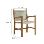 Picture of 5Pc or 7Pc Outdoor Dining Set with Arm Chairs or Side Chairs in Natural and Black Finish