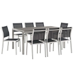 Picture of 5Pc, 7Pc or 9Pc Outdoor Dining Set In Silver Black