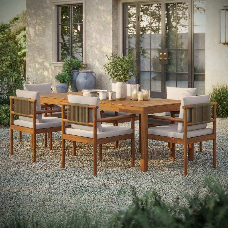 Picture of 7Pc Outdoor Wooden Dining set