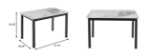 Picture of 48", 55", 62", 71" Dining Table with Sintered Stone Tabletop with Metal Legs