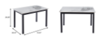 Picture of 48", 55", 62", 71" Dining Table with Sintered Stone Tabletop with Metal Legs