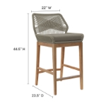 Picture of 3Pc Outdoor Dining set In Gray And Light Gray