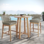 Picture of 3Pc Outdoor Dining set In Gray And Light Gray