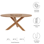 Picture of 5Pc Outdoor Wooden Dining set