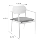 Picture of 7Pc or 9Pc Outdoor Dining Set in White And Charcoal