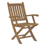 Picture of 7Pc Outdoor Wooden Dining set With Side And Arm Chair