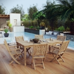 Picture of 7Pc Outdoor Wooden Dining set