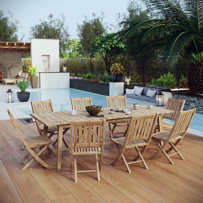 Picture of 7Pc or 9Pc Outdoor Wooden Dining set