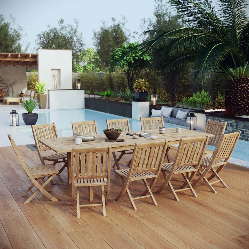 Picture of 7Pc, 9Pc or 11Pc Outdoor Wooden Dining set